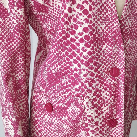 Valentino Night, Pink Snakeskin Print Suit - Picture 2 of 9